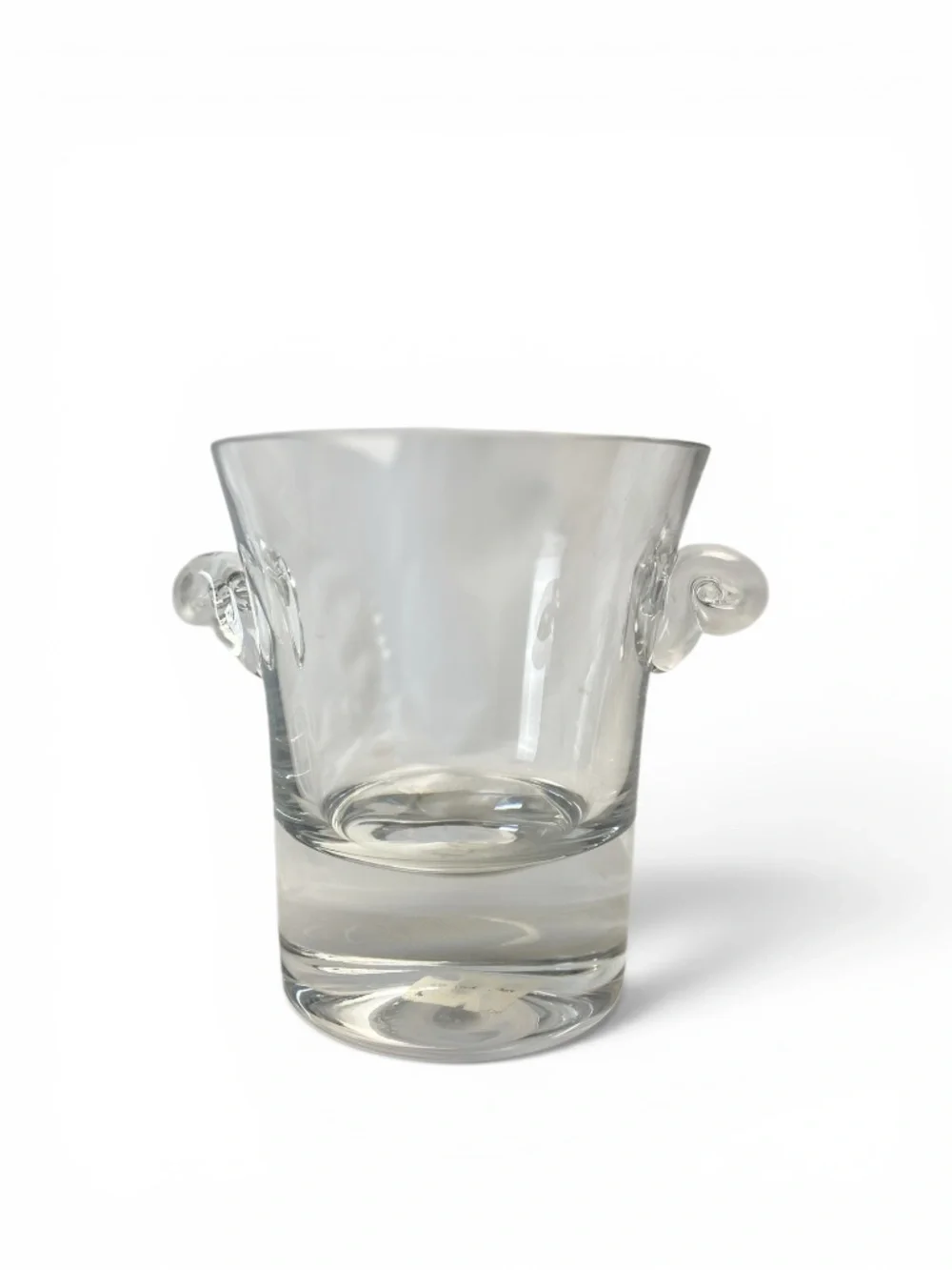 Pottery Barn Glass Ice Bucket Scrolled Handle